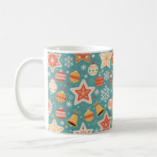 "Feestelijke kerstpatroon Mok" Koffiemok
