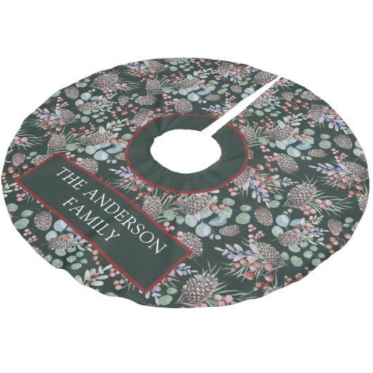 Feestelijke Kerstpatroon & Naam Kerstboom Rok (Gekanteld)