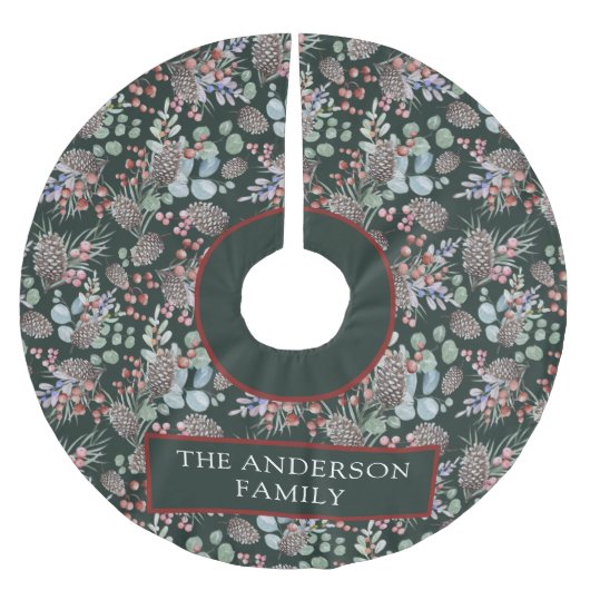 Feestelijke Kerstpatroon & Naam Kerstboom Rok (Voorkant)