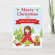 Feestelijke kerstprinses met bruin haar