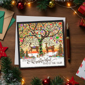 Feestelijke Kerstrendier Prachtige Tijd Quote Feestdagenkaart