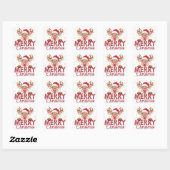 Feestelijke Kerstrendieren Home/Small Business Vierkante Sticker (Vel)
