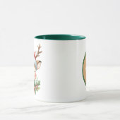 Feestelijke Kerstrendieren toevoegen monogram Mok (Midden)