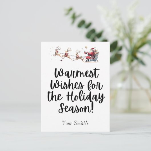 Feestelijke kerstrit feestdagenkaart (Staand voorkant)