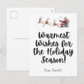 Feestelijke kerstrit feestdagenkaart (Voorkant / Achterkant)