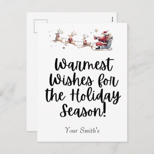 Feestelijke kerstrit feestdagenkaart (Voorkant / Achterkant)