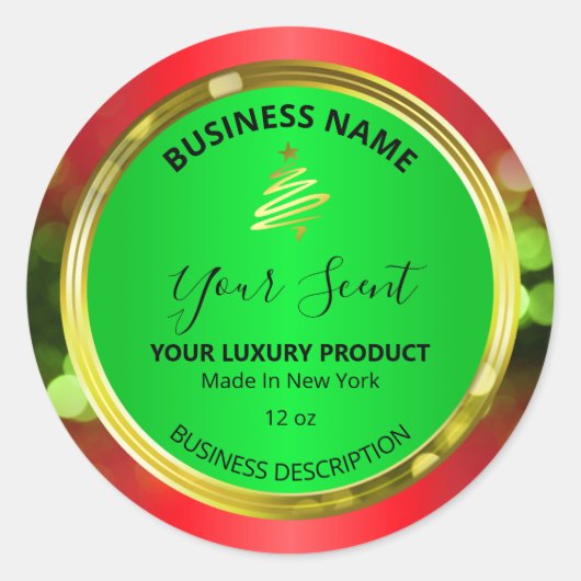 feestelijke kerstrode en groene etiketten voor pro (Voorkant)