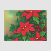 feestelijke kerstrode poinsettia bloemen tissuepapier (Voorkant)