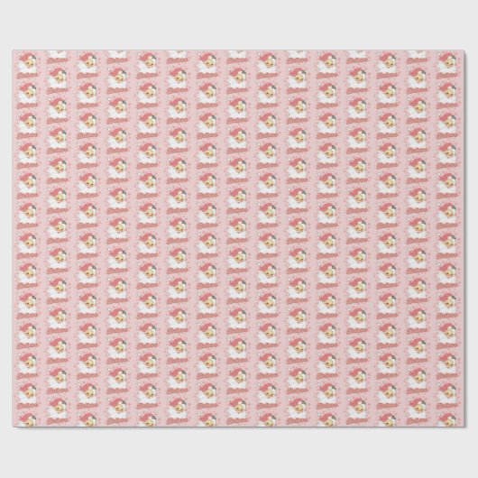 feestelijke kerstroze kerstfeestdag cadeaupapier (Vlak)