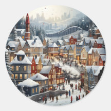 Feestelijke Kerstscène Sticker