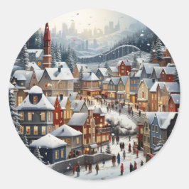 Feestelijke Kerstscène Sticker