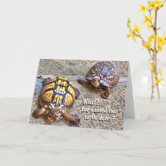 Feestelijke kerstschildpadden kaart (Gele Bloem)