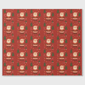 Feestelijke Kerstsfeer Cadeaupapier (Vlak)