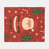 Feestelijke Kerstsfeer Fleece Deken (Voorkant (Horizontaal))
