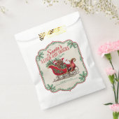 Feestelijke kerstslee ride snacks bedankzakje (Gezegeld)