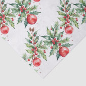 Feestelijke Kerstslinger in waterverf Tissuepapier (Detail)