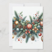 Feestelijke Kerstslinger Kerstfeest  Kaart (Achterkant)