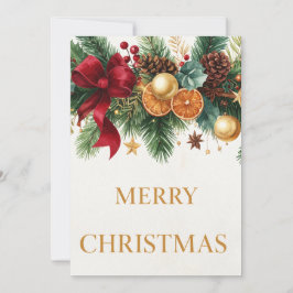Feestelijke Kerstslinger Vrolijk Kerstfeest Vakant Feestdagenkaart