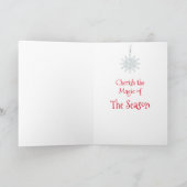 Feestelijke Kerstsneeuw Wereldbol Winter Wonderlan Feestdagen Kaart (Binnen)