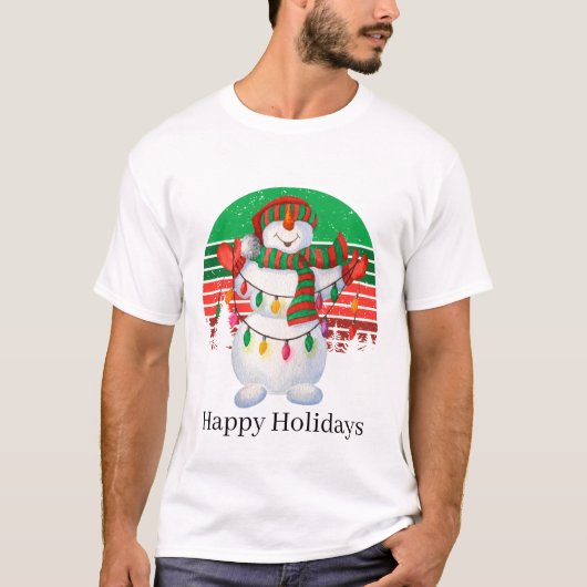 feestelijke kerstsneeuwfeestdag t-shirt (Voorkant)