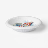 Feestelijke Kerstsneeuwpop Vakantie feest Papieren Kommen (Gebogen)