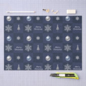 Feestelijke kerstsneeuwvlokken, Ornamenten en bome Tissuepapier (Craft)