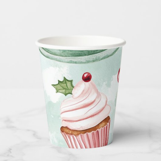 Feestelijke kerstsnoepjes Geen naam Papieren Bekers (Achterkant)