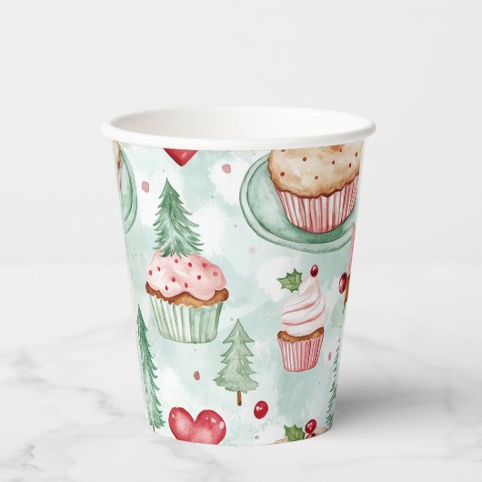 Feestelijke kerstsnoepjes Geen naam Papieren Bekers (Voorkant)