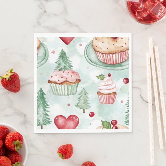 Feestelijke kerstsnoepjes servet (Insitu)