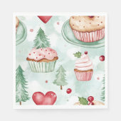 Feestelijke kerstsnoepjes servet (Voorkant)
