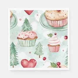 Feestelijke kerstsnoepjes servet