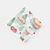 Feestelijke kerstsnoepjes servet (Hoek)