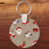 feestelijke kerstsokken sleutelhanger (Achterkant)