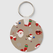 feestelijke kerstsokken sleutelhanger (Achterkant)