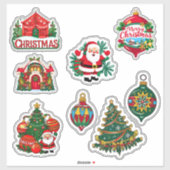 Feestelijke Kerststickers Collectie Sticker (Vel)
