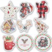 Feestelijke Kerststickers Sticker (Voorkant)