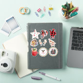 Feestelijke Kerststickers Sticker (iPad Cover)