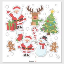 Feestelijke Kerststickerset: Kerstman Sticker