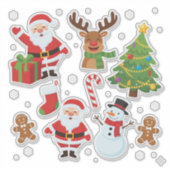 Feestelijke Kerststickerset: Kerstman Sticker (Voorkant)