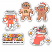 Feestelijke Kerststickerset Sticker (Voorkant)