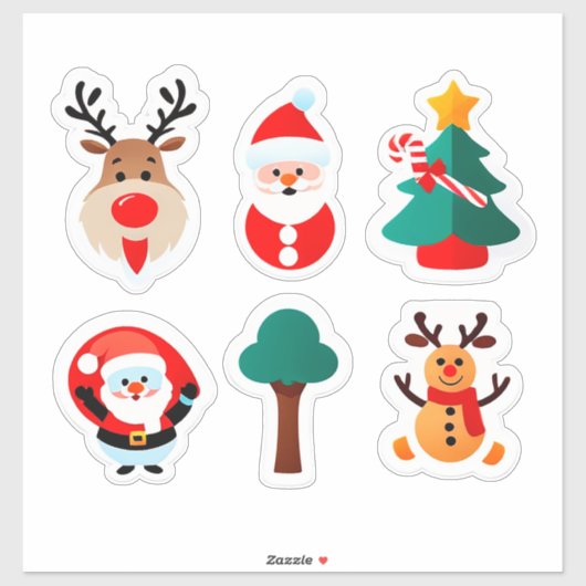 Feestelijke Kerststickerset Sticker (Vel)