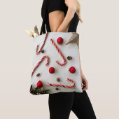 Feestelijke Kerststok Kersttas Tote Bag (Dichtbij)