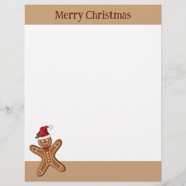 Feestelijke kerststol Kerstkrans & aangepaste teks Briefhoofd (Voorkant)
