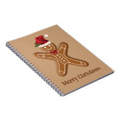 Feestelijke kerststol Kerstkrans Koekje Met Tekst Notitieboek (Rechterzijde)
