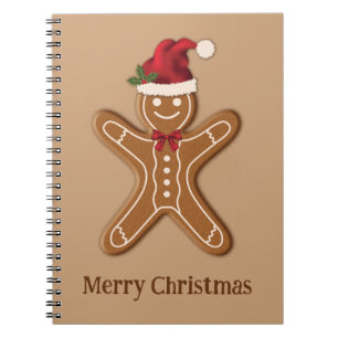 Feestelijke kerststol Kerstkrans Koekje Met Tekst Notitieboek