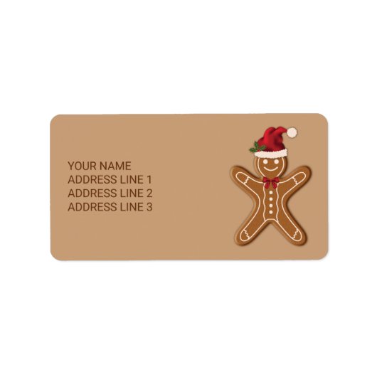 Feestelijke kerststol Kerstkrans met tekst Etiket (Voorkant)