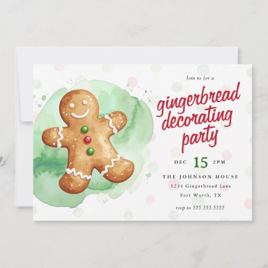 Feestelijke kerststolversierfeest kaart (Voorkant)