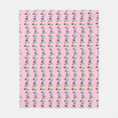 Feestelijke Kerststring Lights op Pink Fleece Deken (Voorkant)