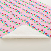 Feestelijke Kerststring Lights op Pink Sherpa Deken (3/4)