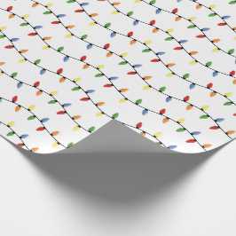 Feestelijke Kerststring Lights Wrapping Paper Cadeaupapier